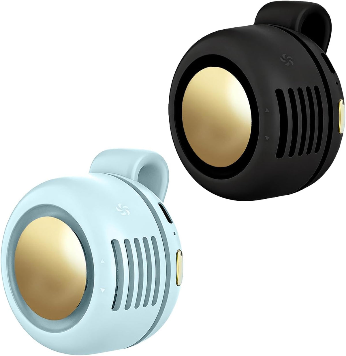 Portable Clip-On Fan, Mini USB Rechargeable 360° Rotatable Fan, Personal Fan 3-Speed Silent Mini Bladeless Fans (White)