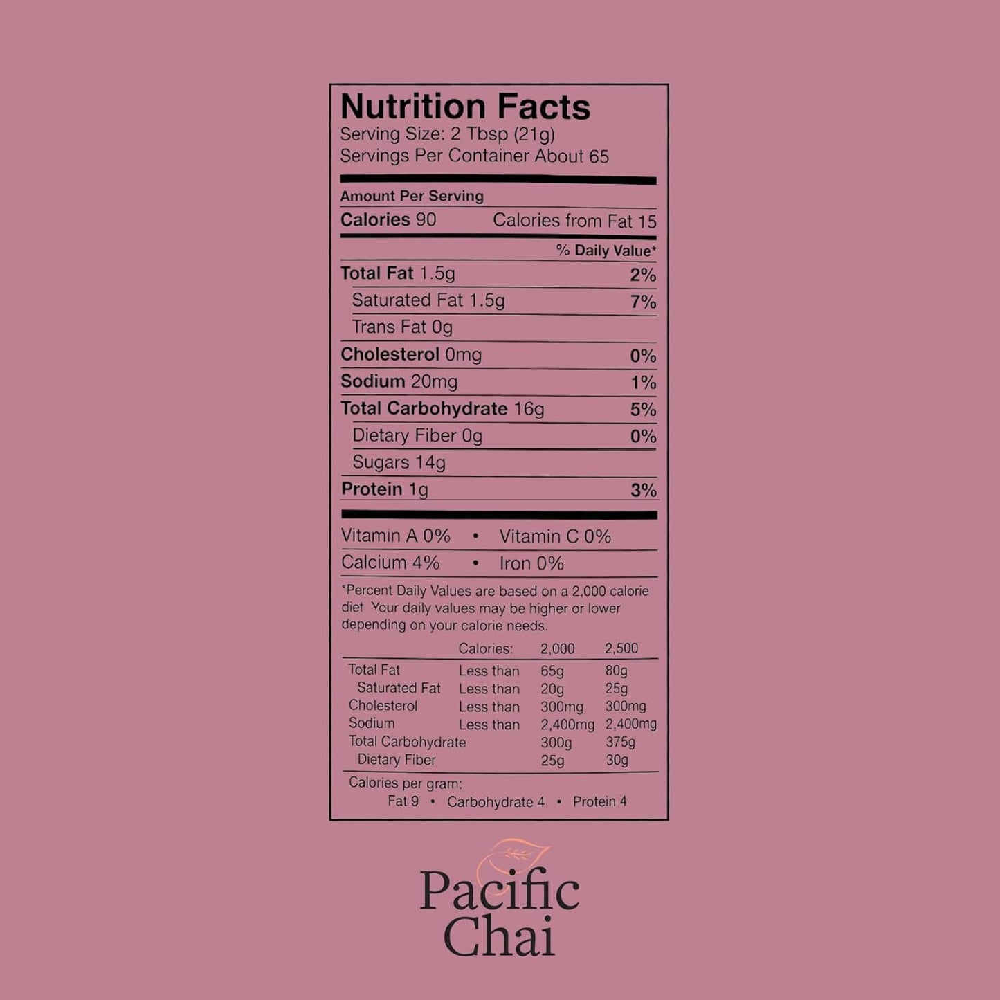 Pacific Chai Spiced Chai Latte Mix, Instant Chai Tea Latte Drink Mix, Gluten Free, Kosher Certified Powder Beverage, Café Style Chai Latte, 3 LB