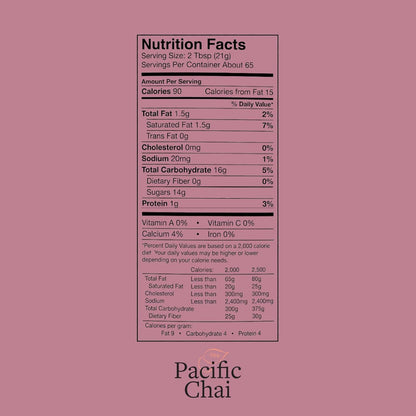 Pacific Chai Spiced Chai Latte Mix, Instant Chai Tea Latte Drink Mix, Gluten Free, Kosher Certified Powder Beverage, Café Style Chai Latte, 3 LB