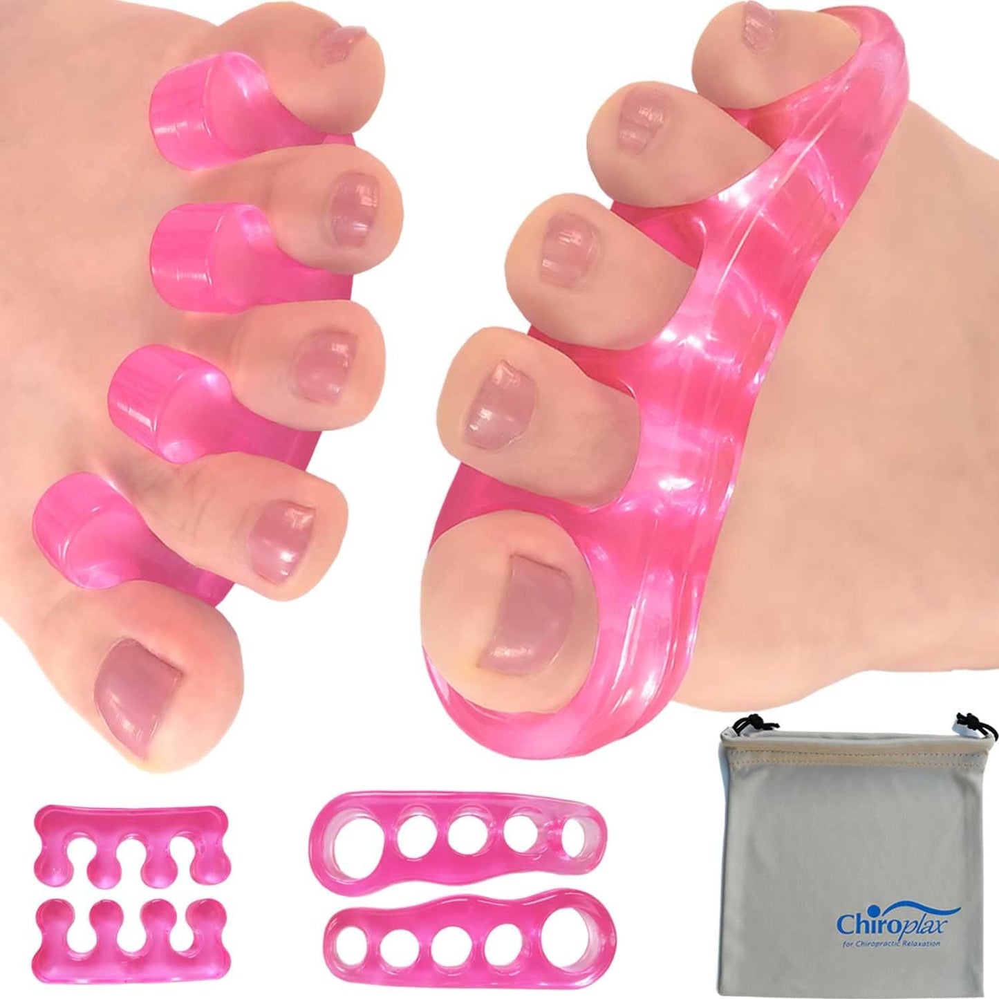 Chiroplax Gel Toe Separators Stretchers Spacers Bunion Tailor's Relief