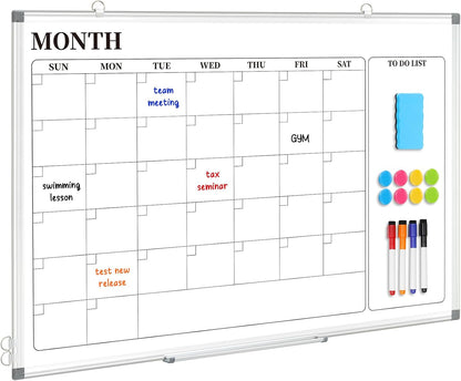 DOLLAR BOSS Dry Erase Whiteboard for Wall, 24x18 in, Magnetic, Double-Sided