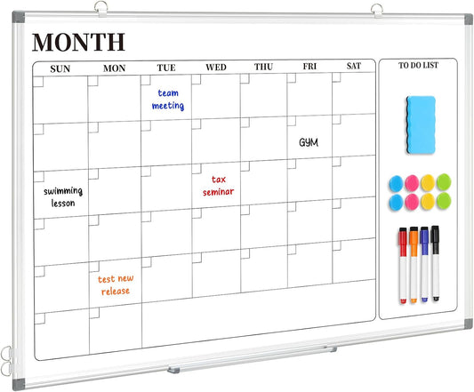 DOLLAR BOSS Dry Erase Whiteboard for Wall, 24x18 in, Magnetic, Double-Sided