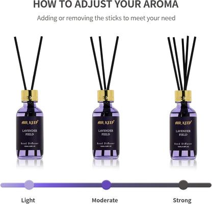 Airkeep Reed Diffuser Oil Set with Reed Sticks,Citrus Aromatherapy Oil Scent Diffuser for Home Office Bathroom Decoration Perfume and Gifts 3.38oz/100ml
