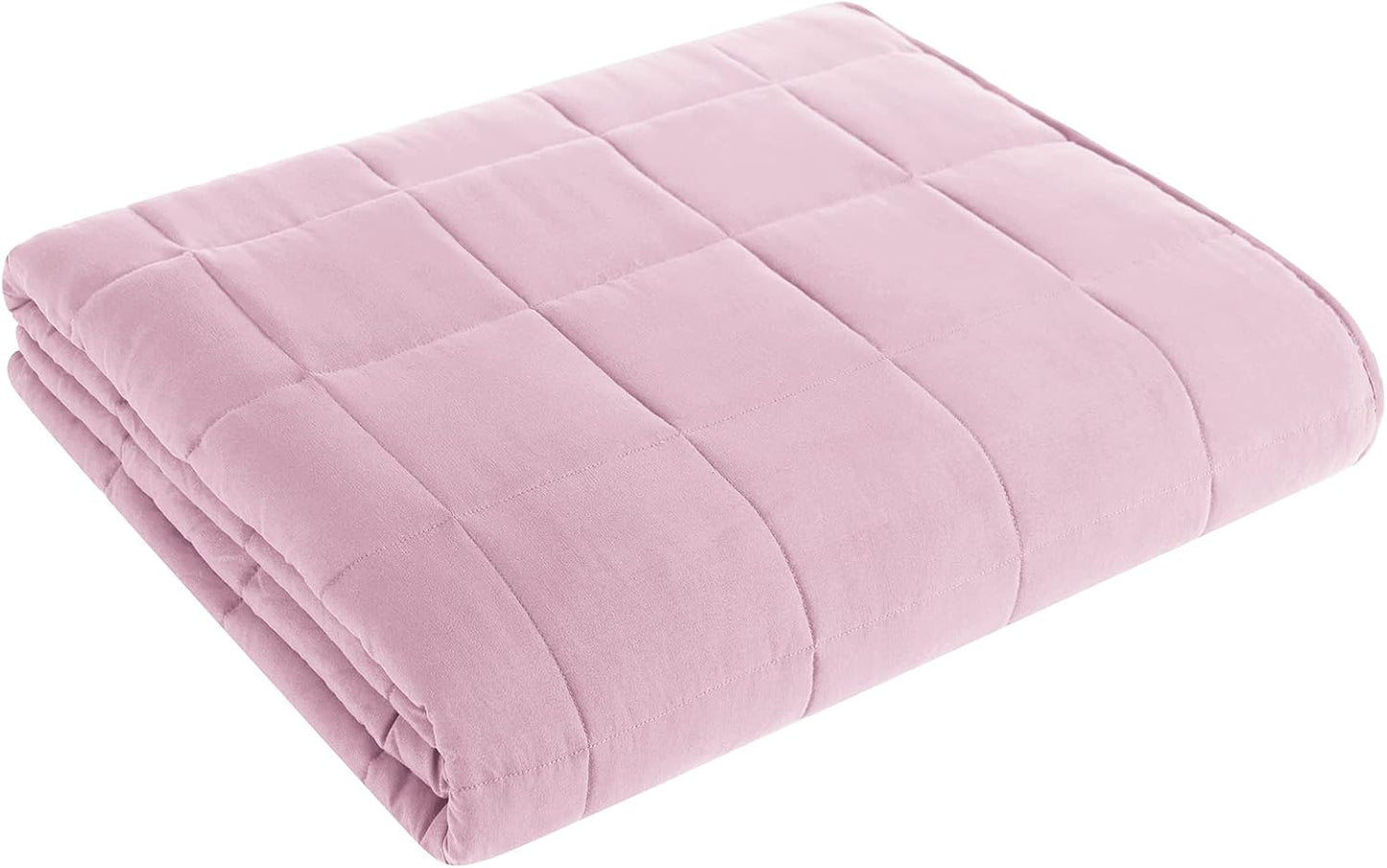 L'AGRATY Weighted Lap Pad 7lb: Small Weighted Blanket for Adults - Cooling Portable Travel Blanket for Relaxation Sleeping - Washable All-Season (29" x 24")