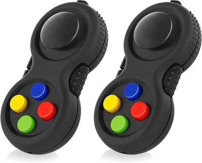 Original Fidget Toy Game, Rubberized Classical Controller Fidget Concentration Toy with 8-Fidget Functions and Lanyard - Excellent for Relieving Stress and Anxiety