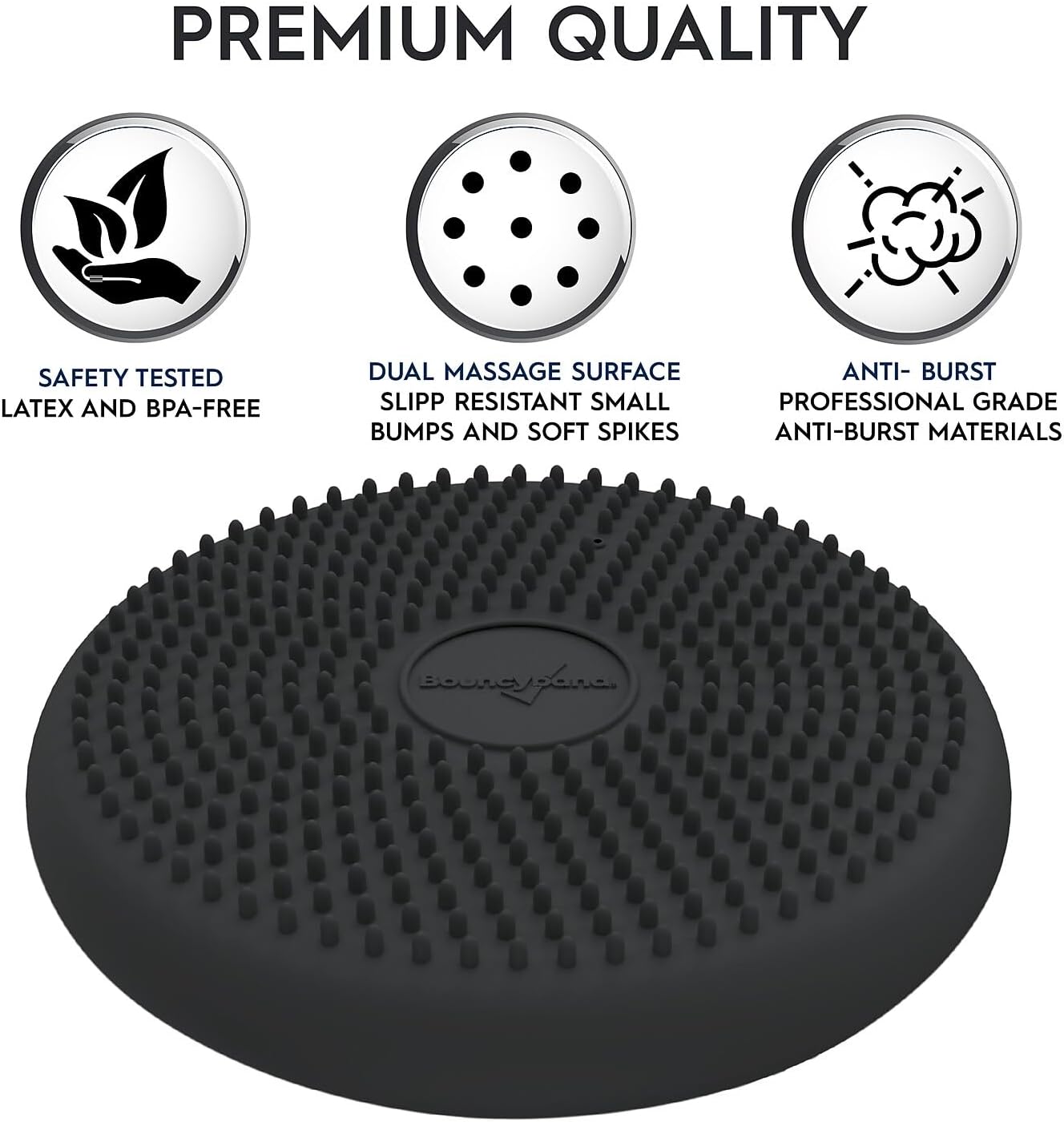 Bouncyband – Wiggle Seat – Purple, 13” D – Large Sensory Cushion for Kids Ages 6-18+ – Promotes Active Learning, Improves Student Productivity, Includes Easy-Inflation Pump