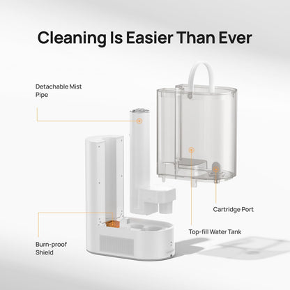 DREO 6L Smart Warm & Cool Mist Humidifiers for Bedroom HM713S | 60-Hour Quiet Runtime for Large Room, 500ML/HR Output, Smart Humidity Sensor, Indicator Light, Works with Alexa & Google