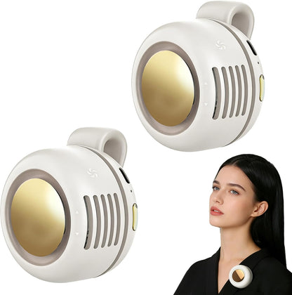 Portable Fan,Clip On Waist Bladeless, Ultra-Quiet Personal Mini Neck Fan