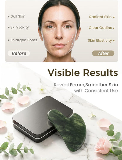 Gua Sha Facial Tools – Stone Guasha Tool for Face, Neck & Body