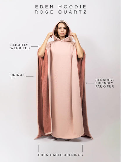 FREE THE SHEEP Eden Hoodie – Oversized Weighted Hoodie Cloak with Ultra-Soft Faux Fur Liner