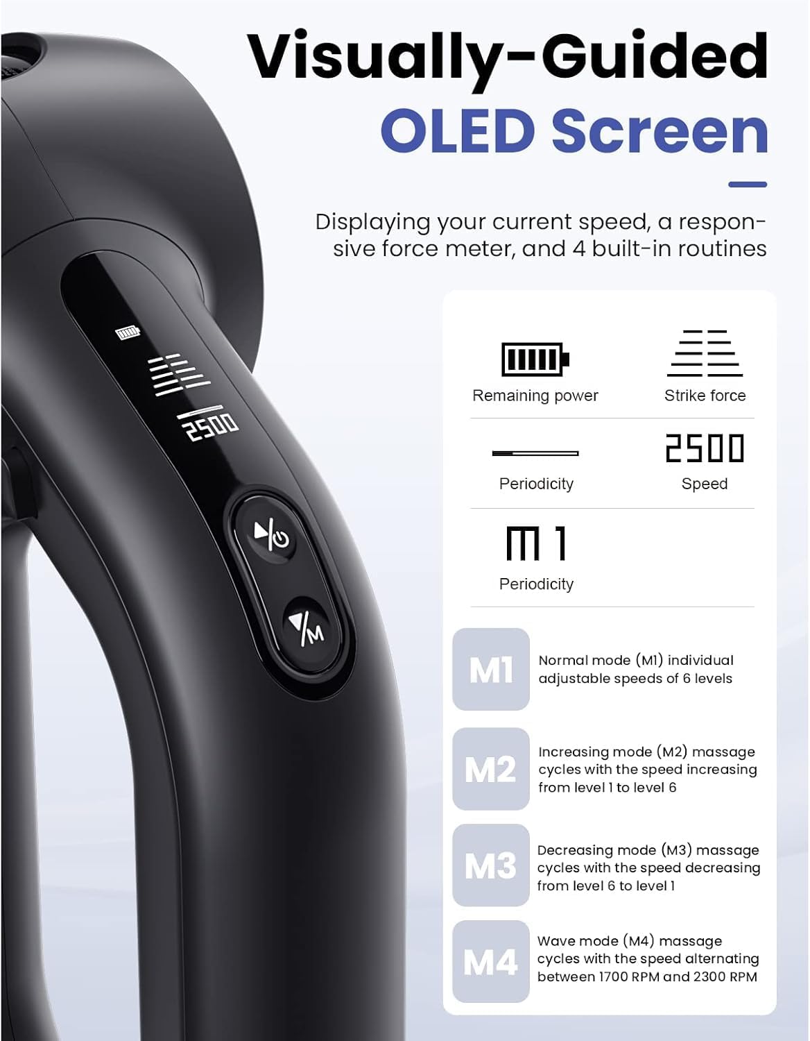 BOB AND BRAD D6 Pro Plus Massage Gun with Heat, Deep Tissue Percussion with 16mm Amplitude, Professional Muscle Massager Gun for Athletes, Quiet Electric Handheld Massager