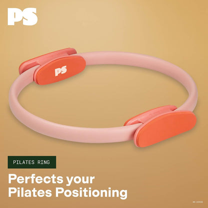 POPSUGAR Pilates Ring (15" Rose Pink/Berry, 1 lb), Dual-Grip Magic Circle Fitness Ring for Added Resistance, Tone, Sculpt & Strengthen Muscles, Pilates Ring Circle for Stretching & Home Gym Exercise