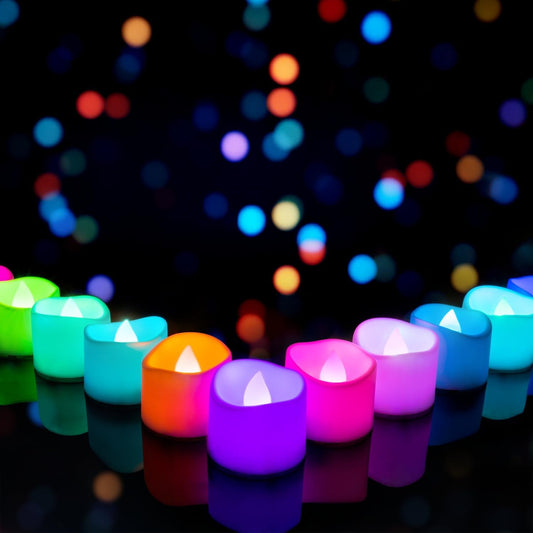 Homemory 24-Pack Flameless LED Tea Lights Candles Battery Operated, 200+Hour Fake Electric Candles TeaLights for Votive, Aniversary, Wedding Centerpiece Table Decor, Funeral, Halloween, Christmas