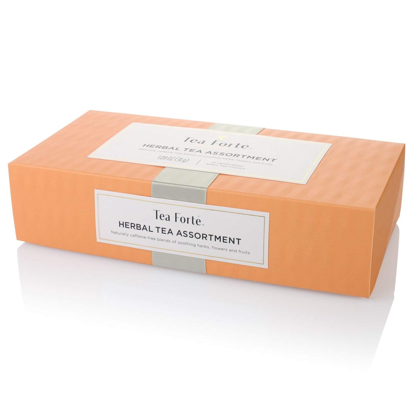 Tea Forte Premium Petite Presentation Box Gift Set Sampler, 10 Count, 2 of Each Blend Individually Wrapped Handcrafted Pyramid Infuser Bags, Demoiselle Tea