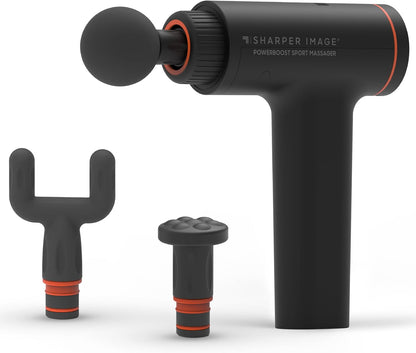 Sharper Image Powerboost Versa Heat & Cold Therapy Percussion Massage Gun