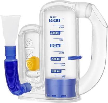 Breathing Exercise Device for Lungs, Deep Breathing Trainer for Respiratory Health & Recovery