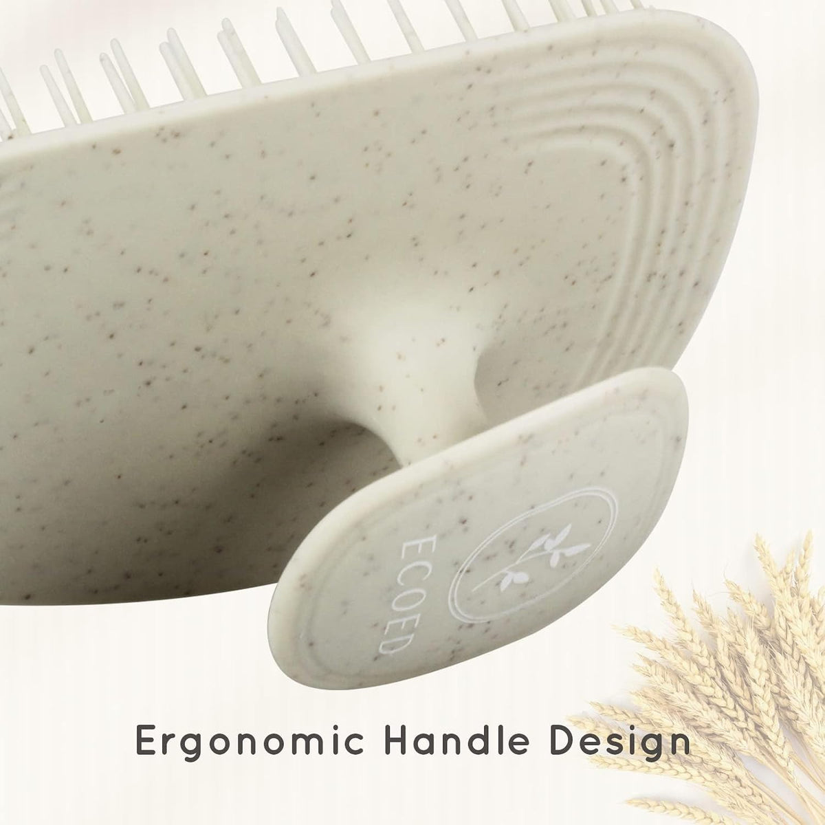 Ecoed Scalp Massager Shampoo Brush, Scalp Scrubber & Exfoliator (Natural)