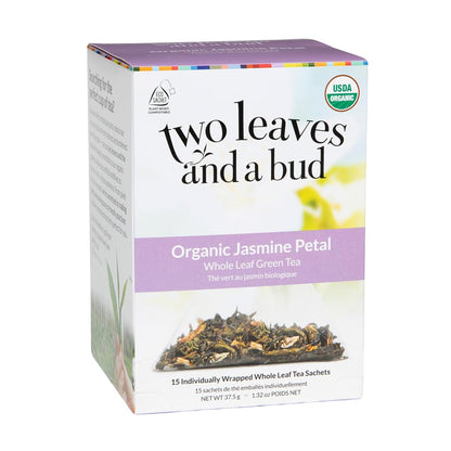Two Leaves and a Bud Jasmine Green Tea Bags, 15 Count (Pack of 1)