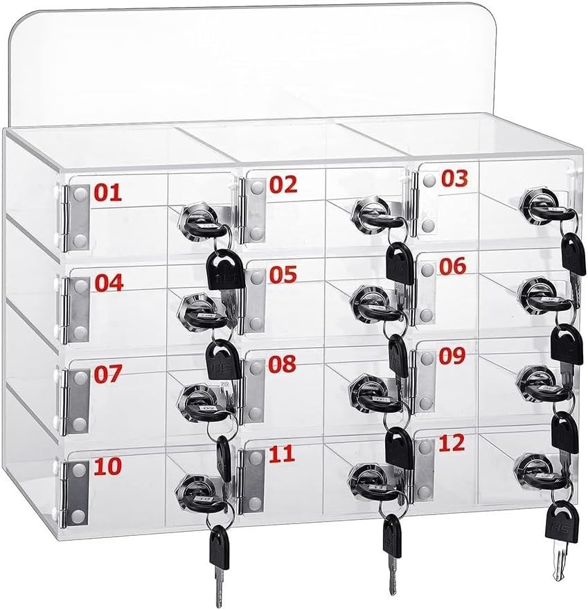 Mobile Phone Charging Stations Mobile Phone Storage Cabinet 6/12/24/36/48/60 Slots Convenient Design Mobile Phone Wall Mount Porta Phone Holder (Silver 36)