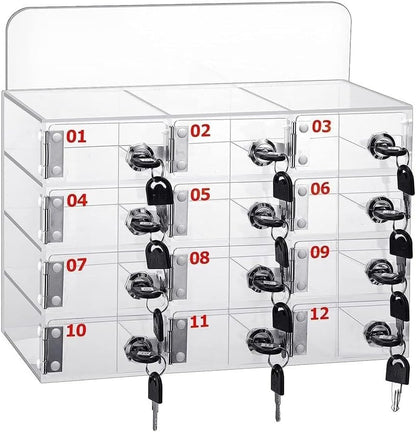 Mobile Phone Charging Stations Mobile Phone Storage Cabinet 6/12/24/36/48/60 Slots Convenient Design Mobile Phone Wall Mount Porta Phone Holder (Silver 36)