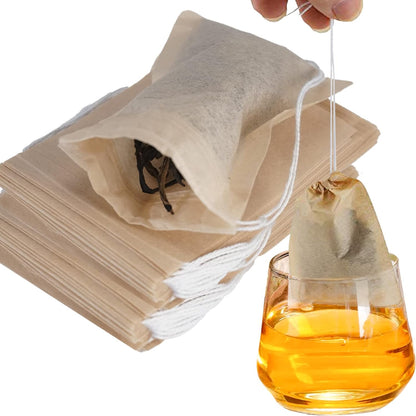 NEPAK 600 Pcs Disposable Tea Bags with Drawstring,Tea Filter Bags,Empty Tea Bags for Loose Leaf Tea(2.36 x 3.15 inch)