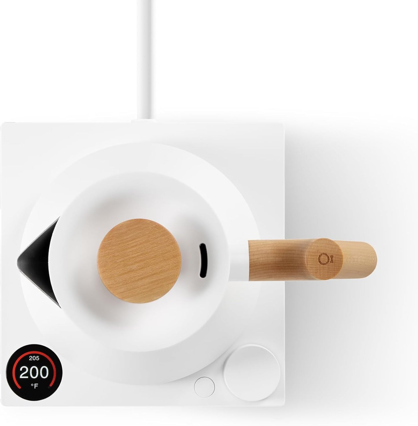 Fellow Corvo EKG Pro Electric Tea Kettle - Quick Heating, Precise Temperature Control Electric Kettle, Scheduling, Built-in Brew Timer for Boiling Water - Matte Black with Walnut Handle - 0.9 Liter