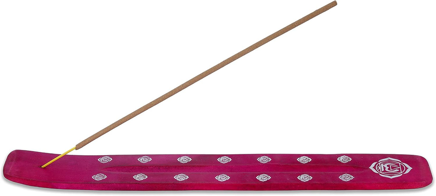 Bless-International Traditional-Handmade-Burner Wooden-Incense-Stick-Holder Ash-Catcher-Stand for-Aromatherapy-Meditation-Yoga (Incense Holder 10 inch(2 pcs))