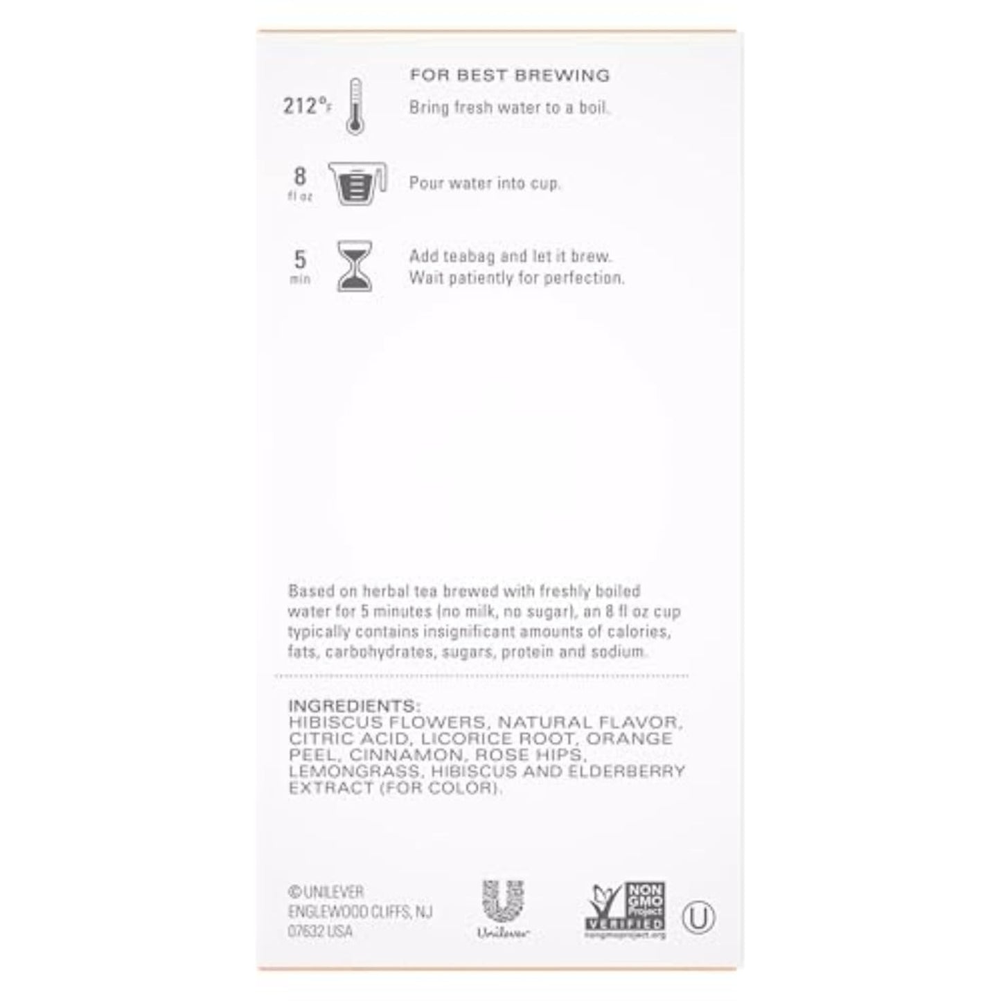 TAZO Passion Herbal Tea Bags, Hot or Iced, Caffeine Free, 20 Total Tea Bags
