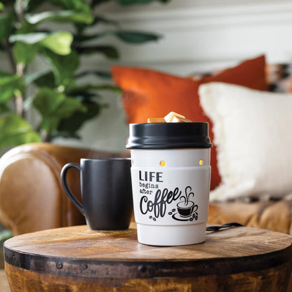 Candle Warmers ETC. Illumination Fragrance Warmer- Light-Up Warmer for Warming Scented Candle Wax Melts and Tarts or to Freshen Room, White Harmony