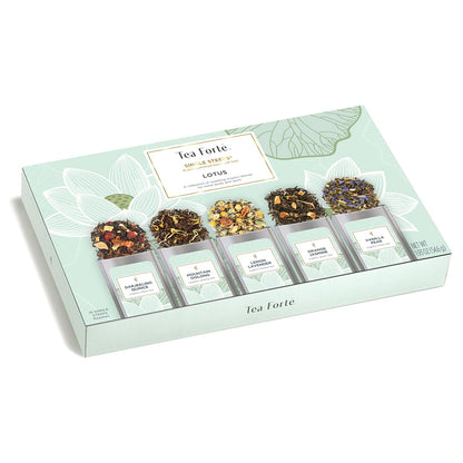 Tea Forte Single Steeps Tea Sampler, 15 Loose Leaf Pouches