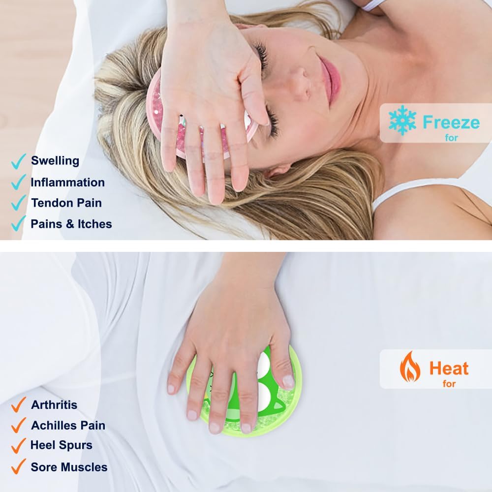 Gel Ice Pack for Injuries 2 Packs Cute Reusable Hot Cold Gel Packs