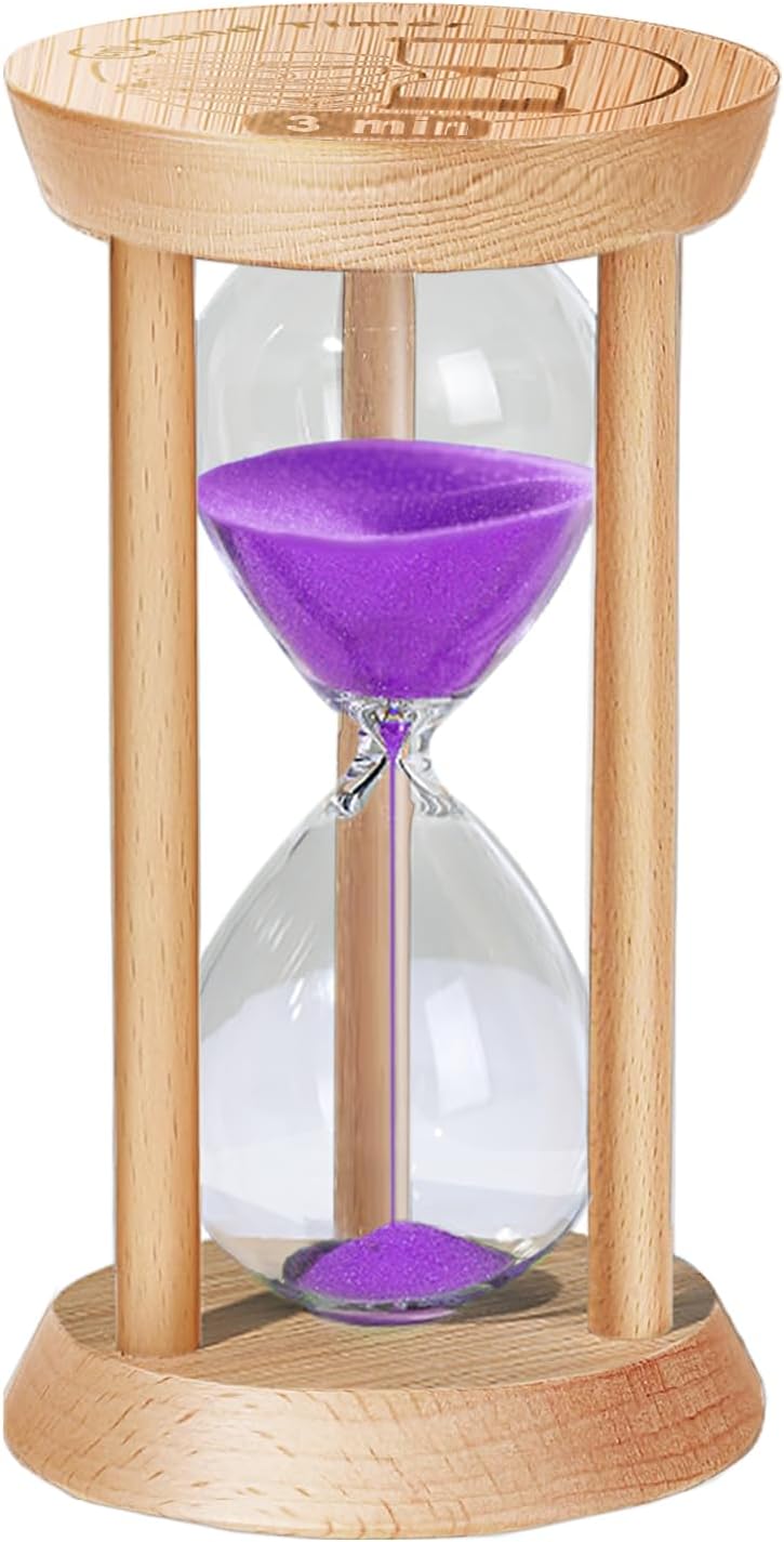 2 Minute Wooden Sand Timer,2 Min Hourglass, Small Sand Watch, Reloj De Arena, Hour Glass Sandglass for Home, Office, Decorative, Game, Classroom
