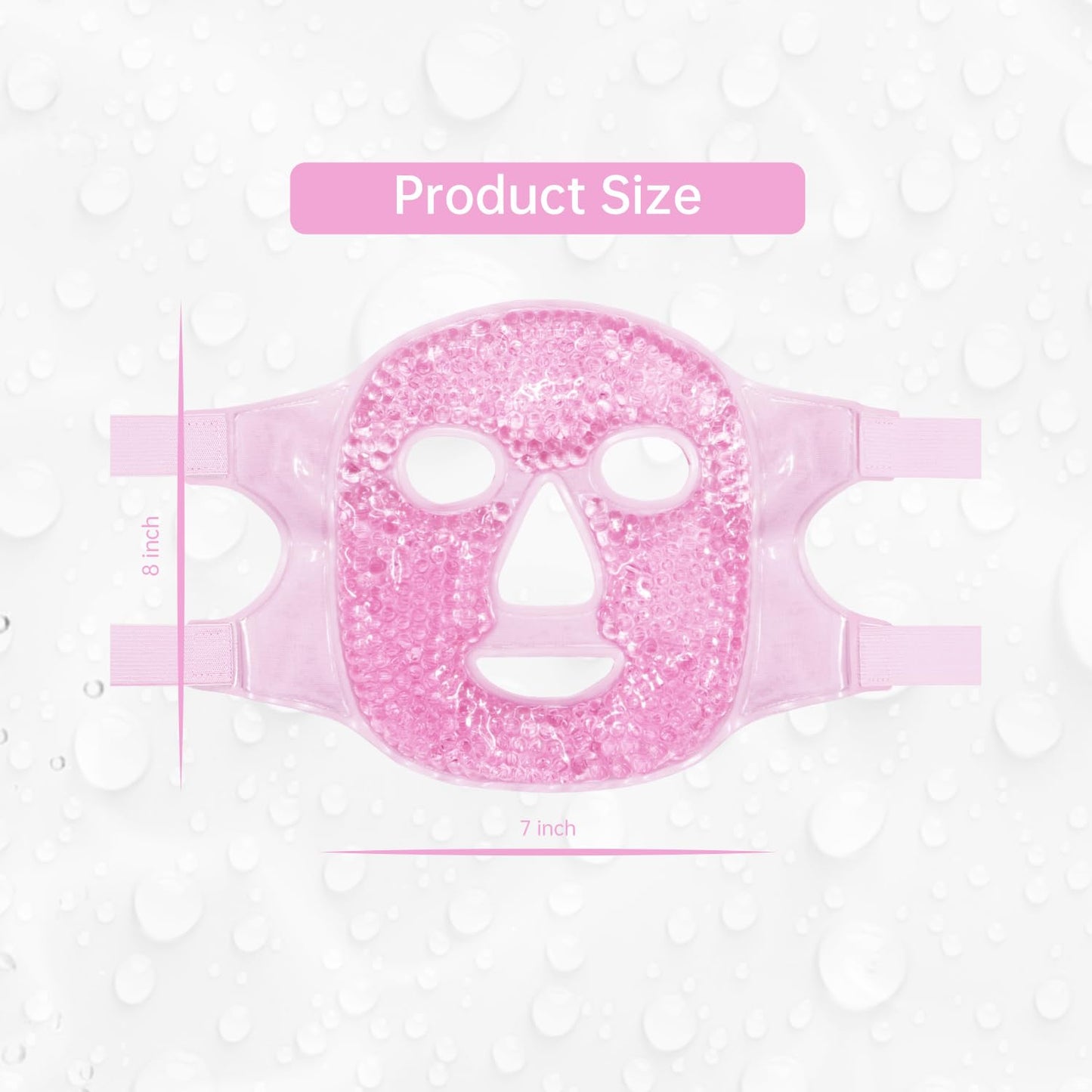 ZNÖCUETÖD Cold Face Ice Mask Facial Ice Pack, Hot Cold Compress for Face