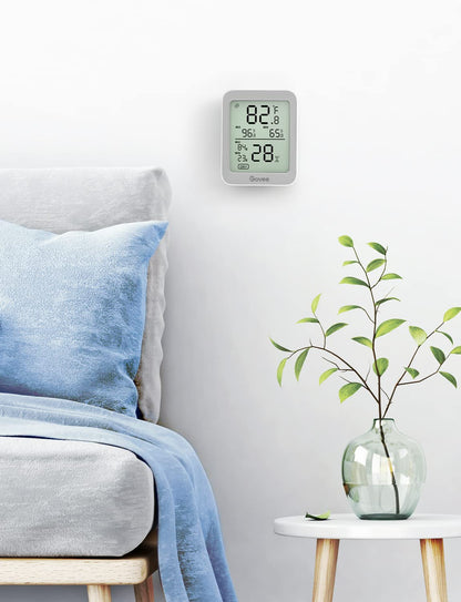 Govee Indoor Hygrometer Thermometer 2Pack H5075 with Bluetooth App Control | Room Temperature Humidity Meter, 164ft Remote Monitor, Smart Alerts, 2 Years Data Storage Export, for Bedroom Wine Cellar