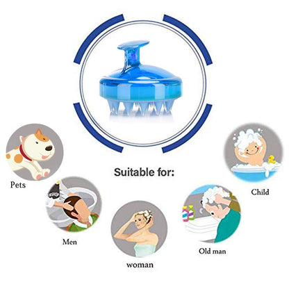 INVODA Scalp Massager Shampoo Brush Soft Silicone Bristles for Dandruff Removal & Hair Growth, Waterproof Wet/Dry Use, Men, Women & Pets