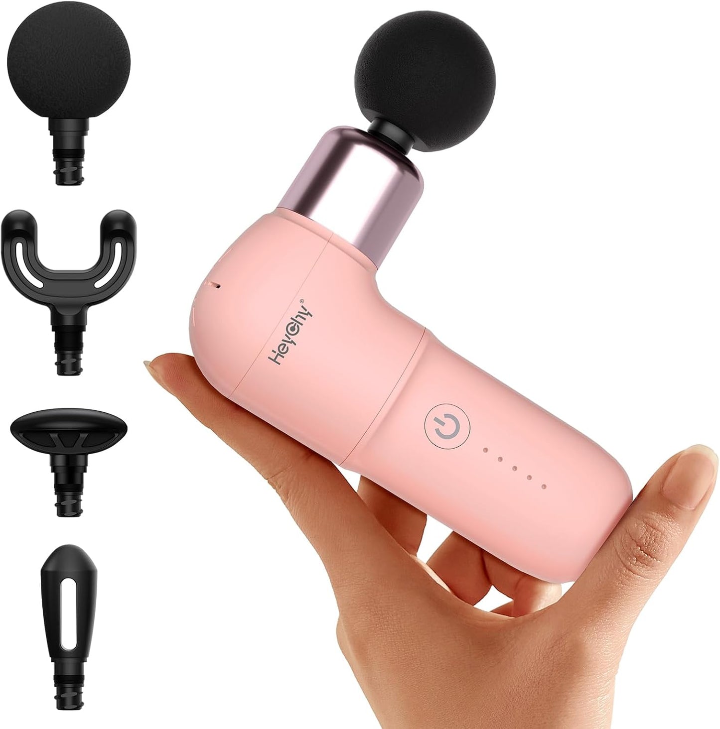 HEYCHY Super Mini Massage Gun, Deep Tissues Percussion Muscle Massager | Compact Sports Travel Massage Gun, FSA Eligible Portable Massager Gun for Her Him, Handheld Massager Gun HSA Eligible Black