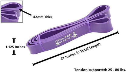 Draper's Strength Heavy Duty Resistance Stretch Loop Bands for Powerlifting Workout Exercise and Assisted Pull Ups