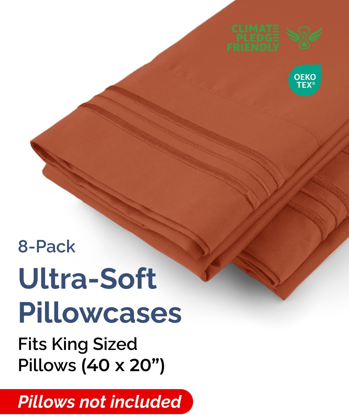 Standard Pillow Cases Set of 10 - Ultra Soft Hotel Quality Pillowcase Covers - Comfy, Cozy & Wrinkle Free - Shrink, Stain and Fade Resistant - Machine Washable Pillow Protectors - 10 Pcs Set - White - Colors A