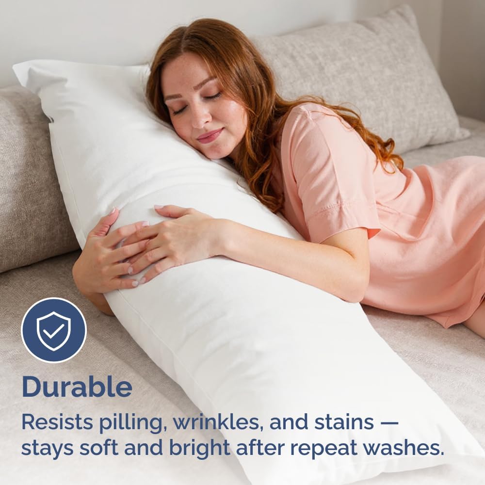 Standard Pillow Cases Set of 10 - Ultra Soft Hotel Quality Pillowcase Covers - Comfy, Cozy & Wrinkle Free - Shrink, Stain and Fade Resistant - Machine Washable Pillow Protectors - 10 Pcs Set - White - Colors B
