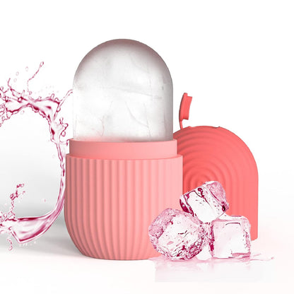 Joyeee Ice Face Roller, Reusable Silicone Mold Face Massage Eye Facial Beauty Skin Care Tools Apply Ice for Shrink Pores Anti Wrinkle Reduce Puffiness Improve Skin Elasticity, Striped