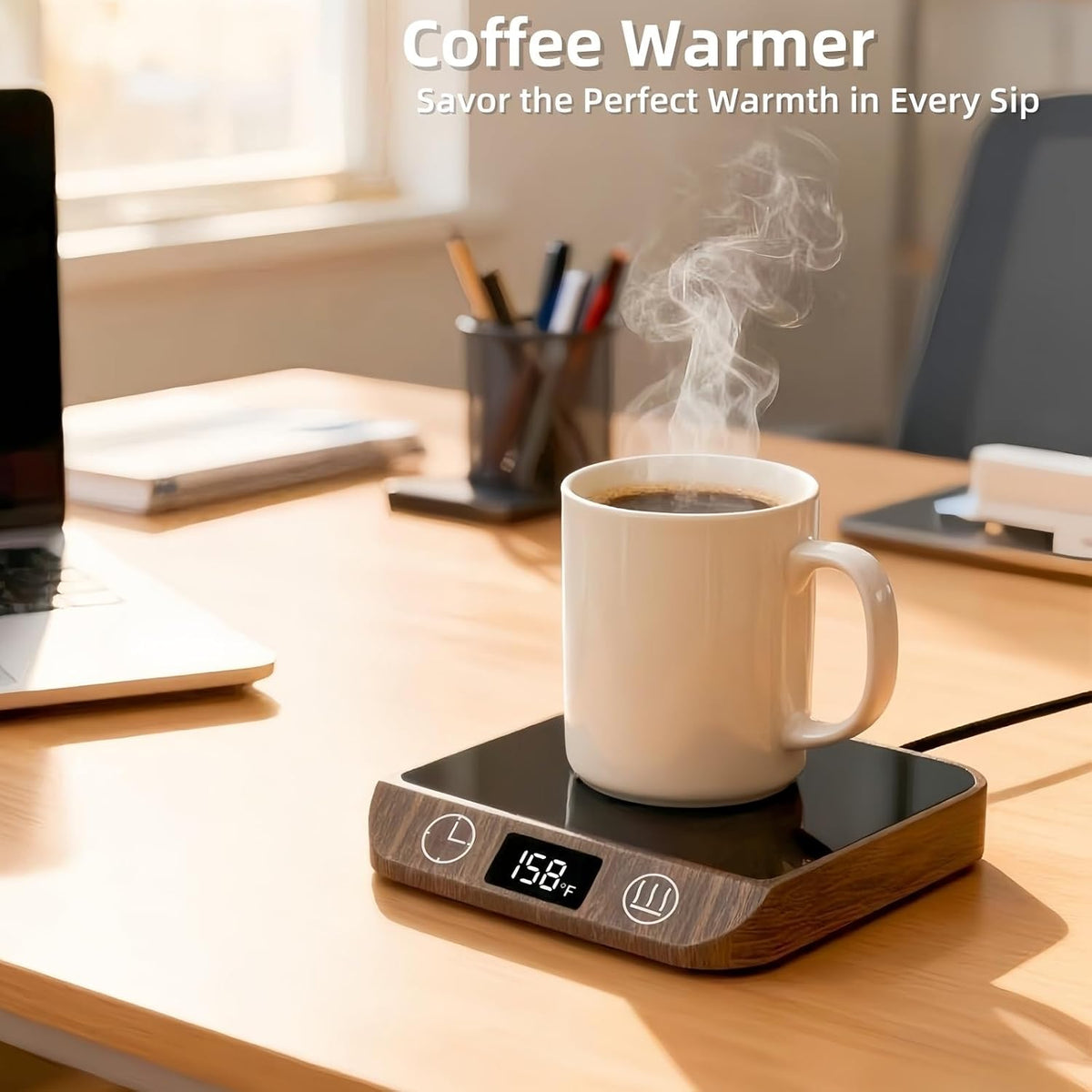 Coffee Mug Warmer & Candle Warmer 2-in-1, Electric Cup Warmer for Desk