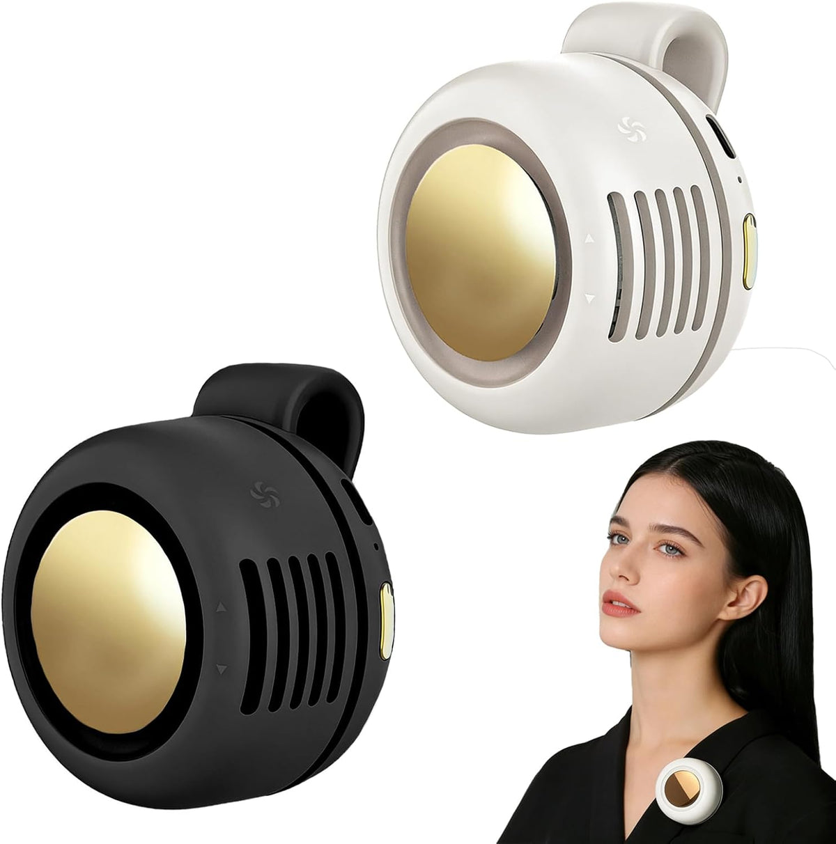 Portable Fan,Clip On Waist Bladeless, Ultra-Quiet Personal Mini Neck Fan