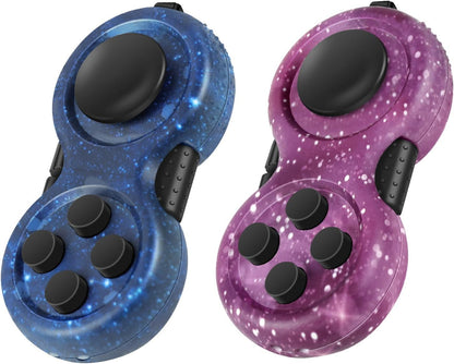 Original Fidget Toy Game, Rubberized Classical Controller Fidget Concentration Toy with 8-Fidget Functions and Lanyard - Excellent for Relieving Stress and Anxiety
