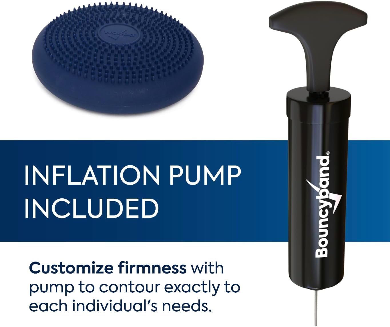 Bouncyband – Wiggle Seat – Purple, 13” D – Large Sensory Cushion for Kids Ages 6-18+ – Promotes Active Learning, Improves Student Productivity, Includes Easy-Inflation Pump