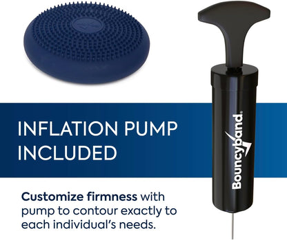 Bouncyband – Wiggle Seat – Purple, 13” D – Large Sensory Cushion for Kids Ages 6-18+ – Promotes Active Learning, Improves Student Productivity, Includes Easy-Inflation Pump