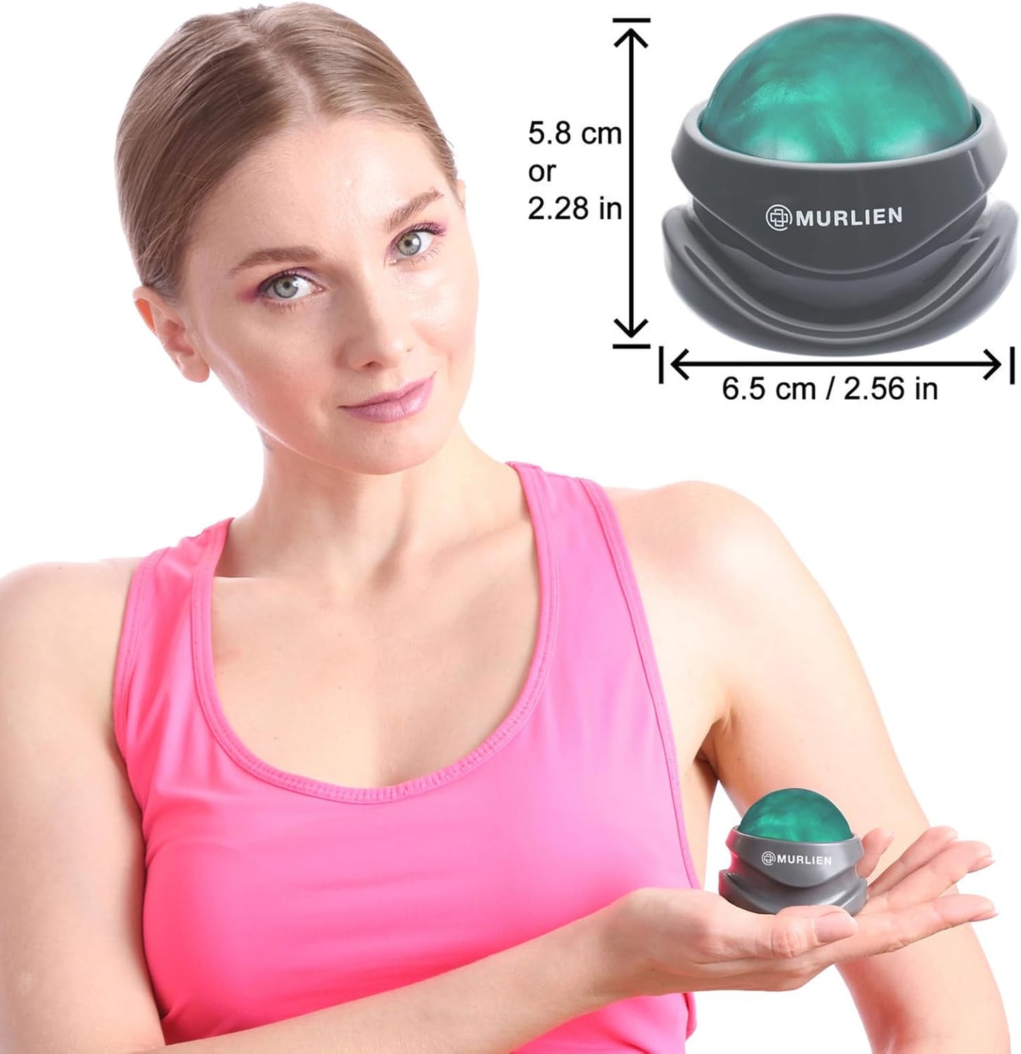 Massage Roller Ball, Tight and Sore Muscles Relief, Manual Massager, Alleviating Shoulder, Arms, Back, Legs, Calves or Muscle Tension