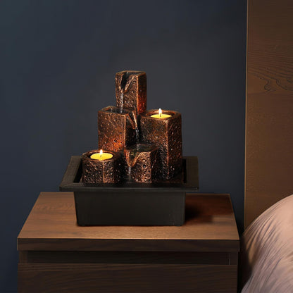 Tabletop Waterfall Fountain Indoor Themed Coral Seashell Tabletop Water Fountain Meditation (Ocean)