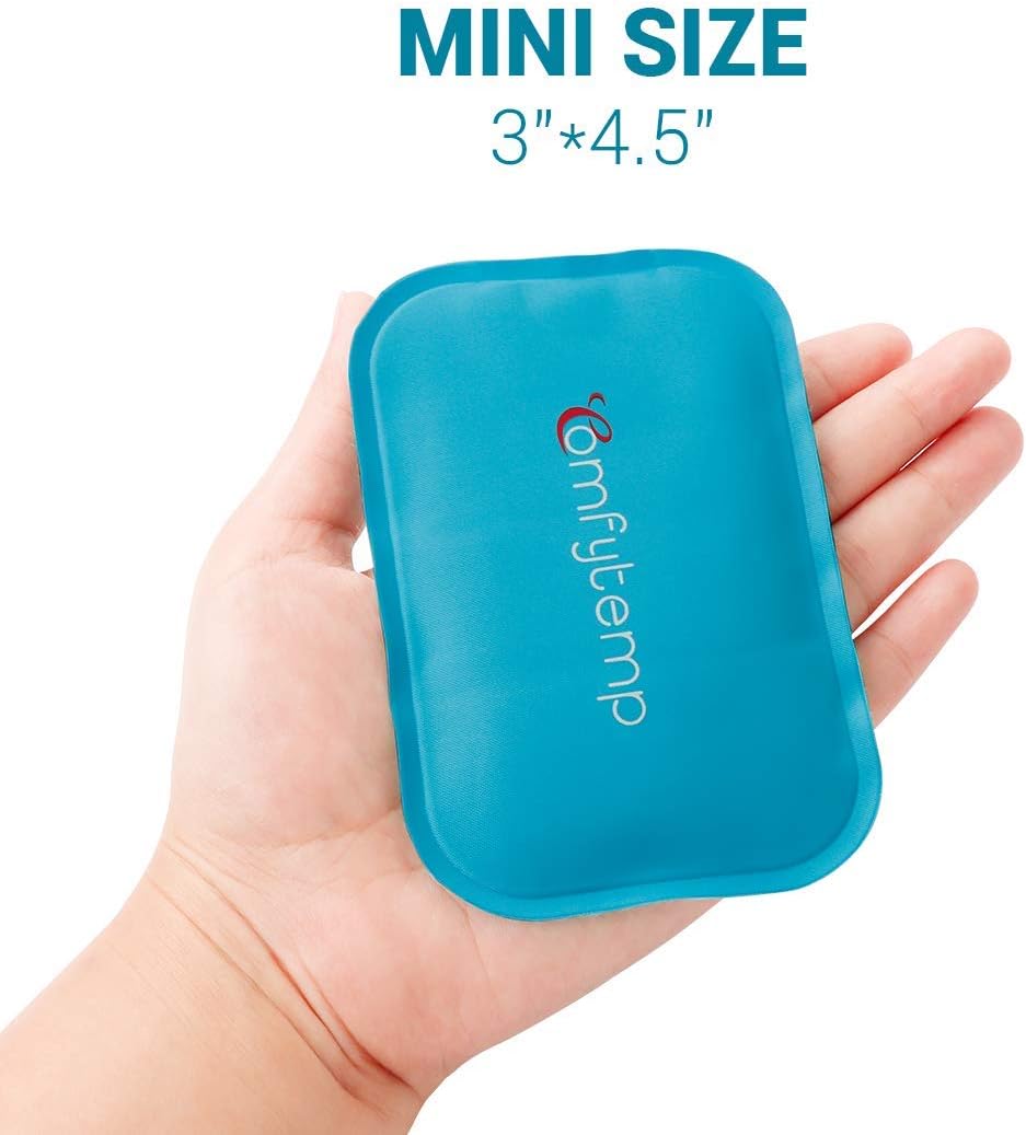 Small Ice Packs, 6 Pcs, Reusable Mini Gel Cold Packs for Injuries, Hot Cold Compress for Kid's Boo Boos, Headaches, Wisdom Teeth, Breastfeeding, Pain Relief, Fever, Mosquito Bite, First Aid 3" X 4.5"