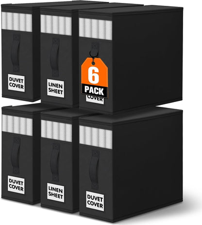 WOWBOX Bed Sheet Organizers and Storage,Closet Organizer Under Bed Storage
