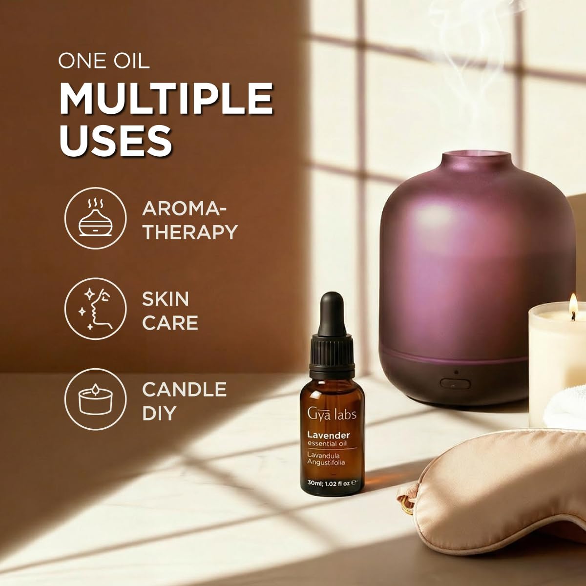 100% Pure Lavender Essential Oil for Skin & Diffuser - 4 Fl Oz